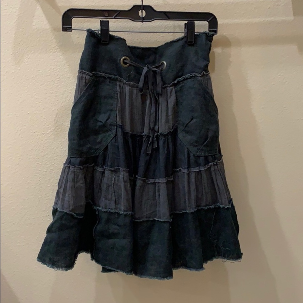 Free People Forest Green Hippie Skirt